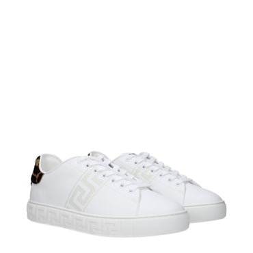 Versace White Leather Sneakers