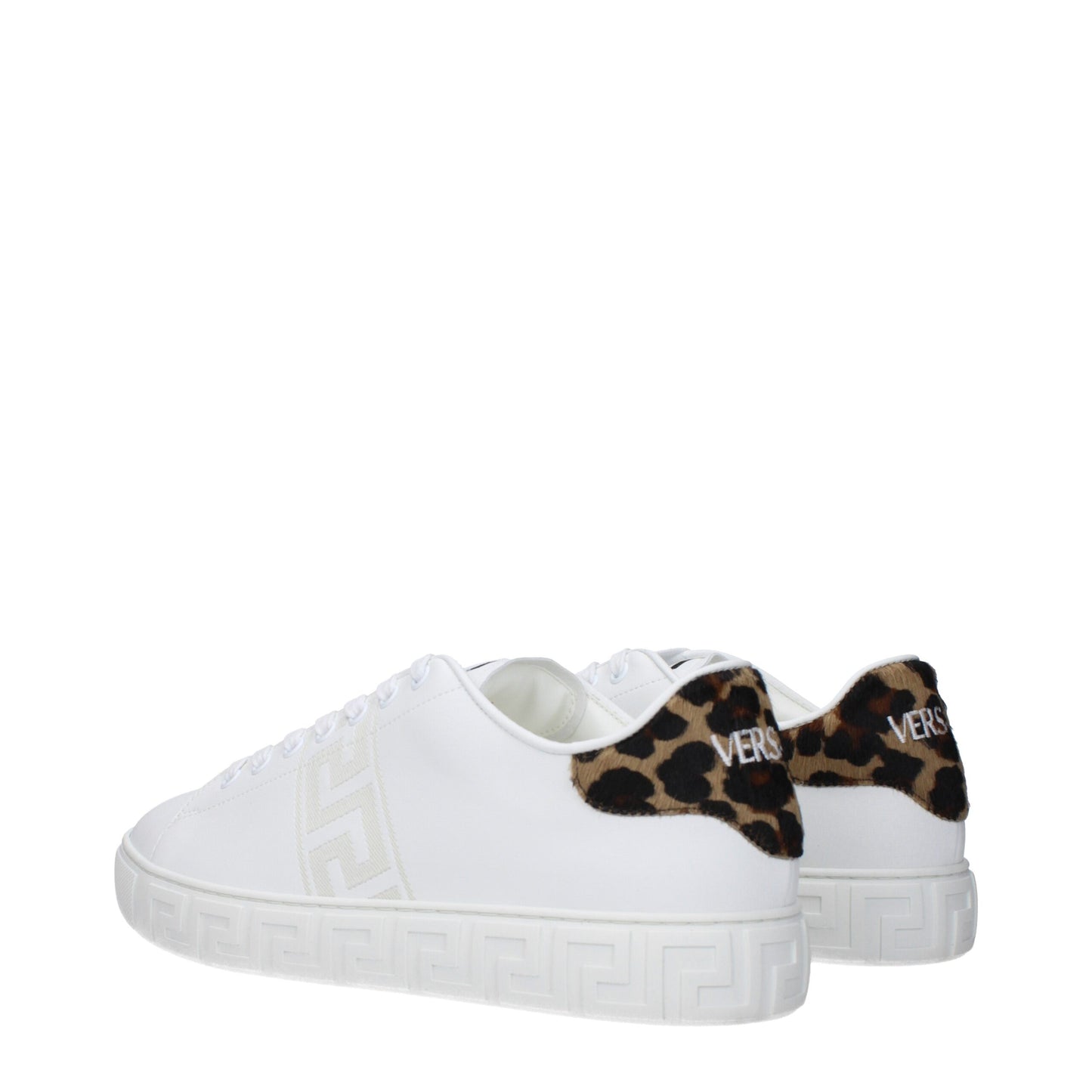 Versace White Leather Sneakers