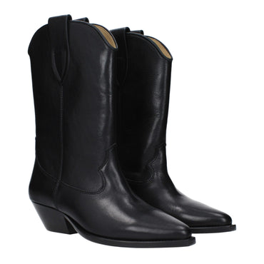 Isabel Marant Black Leather Ankle