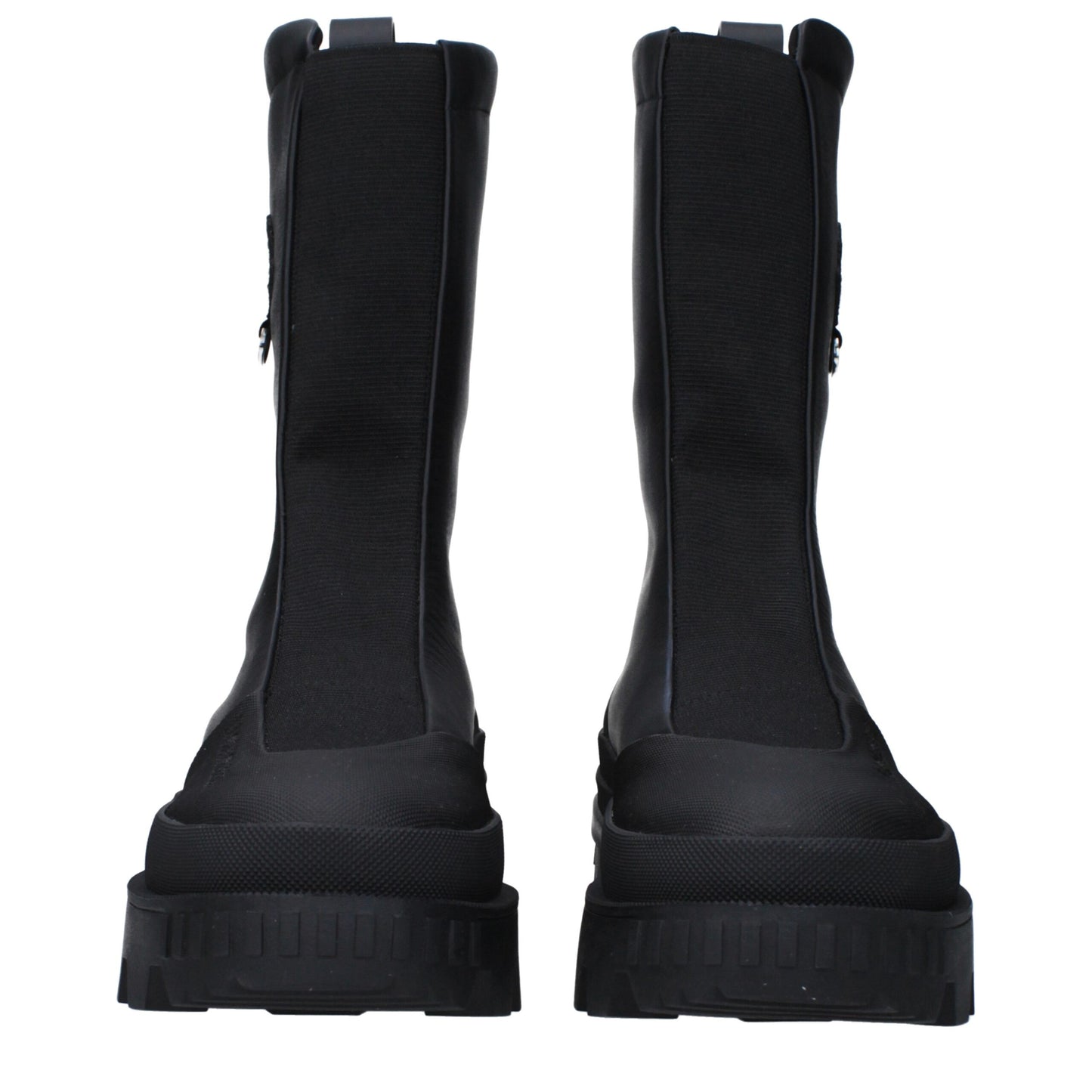 Moncler Black Leather Ankle