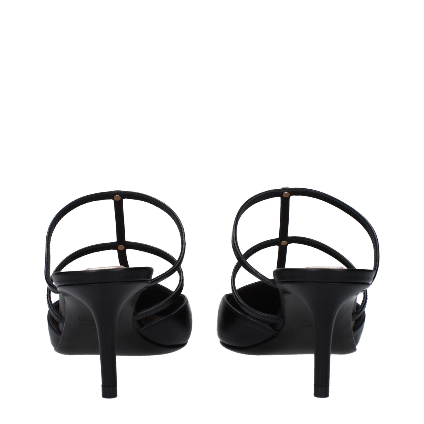 Valentino Garavani Black Leather Sandal