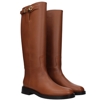 Valentino Garavani Brown Leather Boot