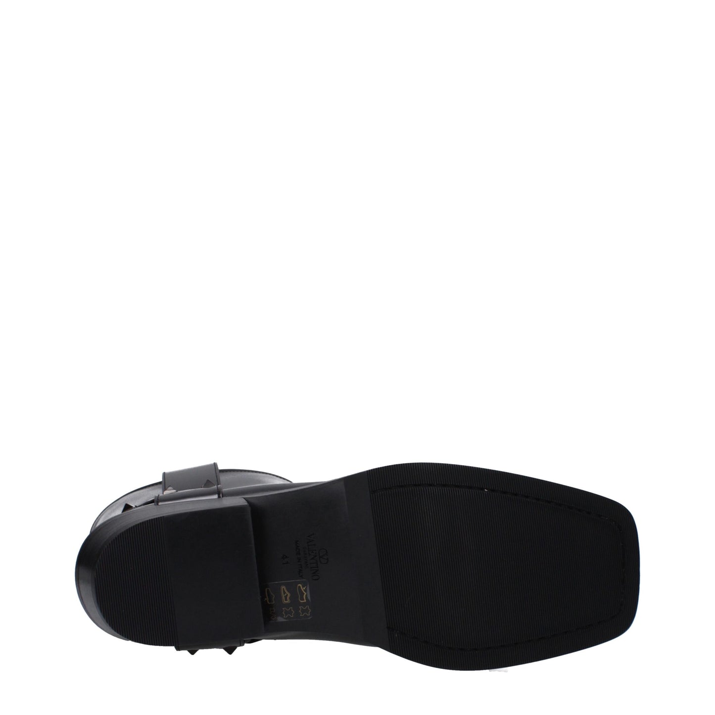 Valentino Garavani Black Leather Ankle