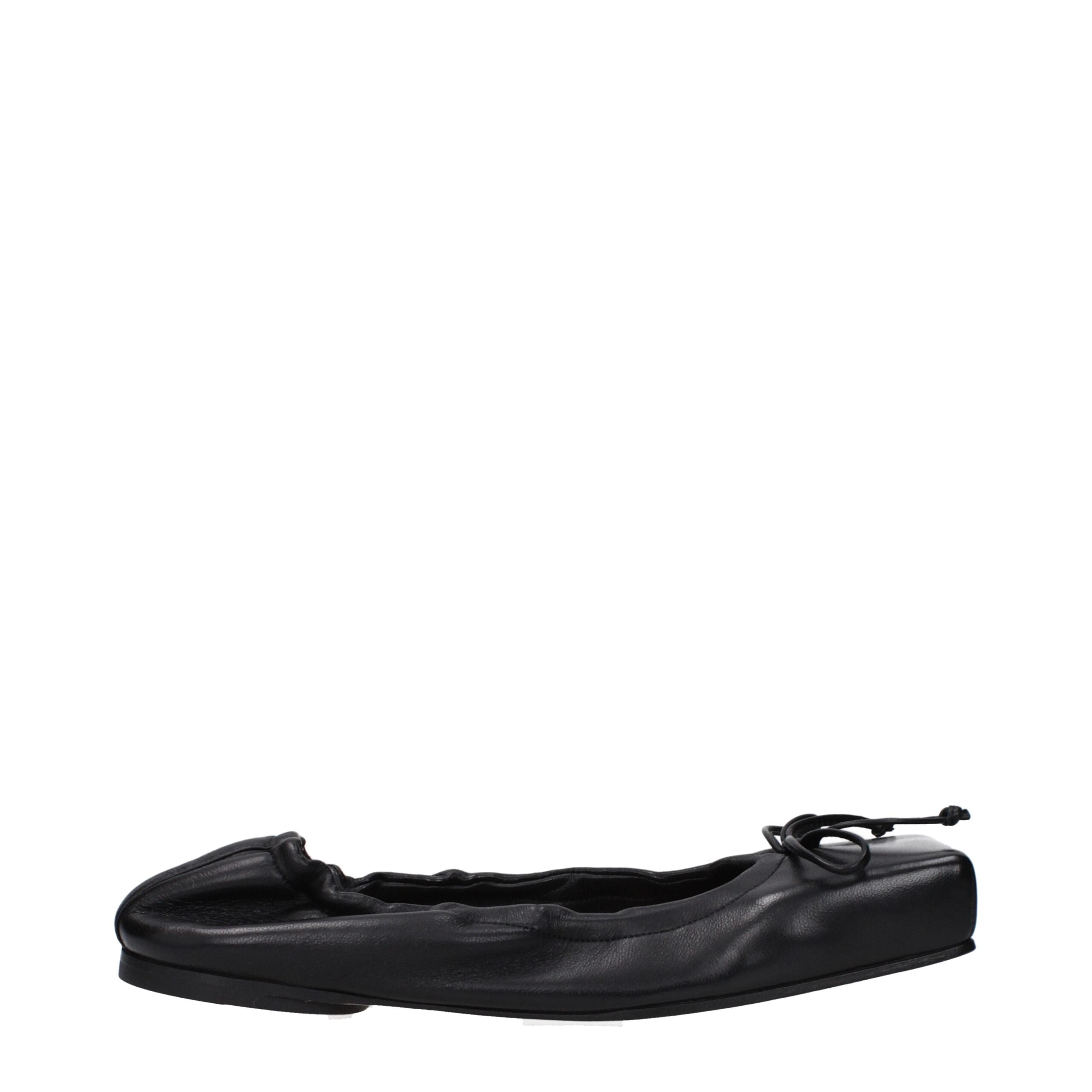 Jacquemus Black Leather Ballet Flat