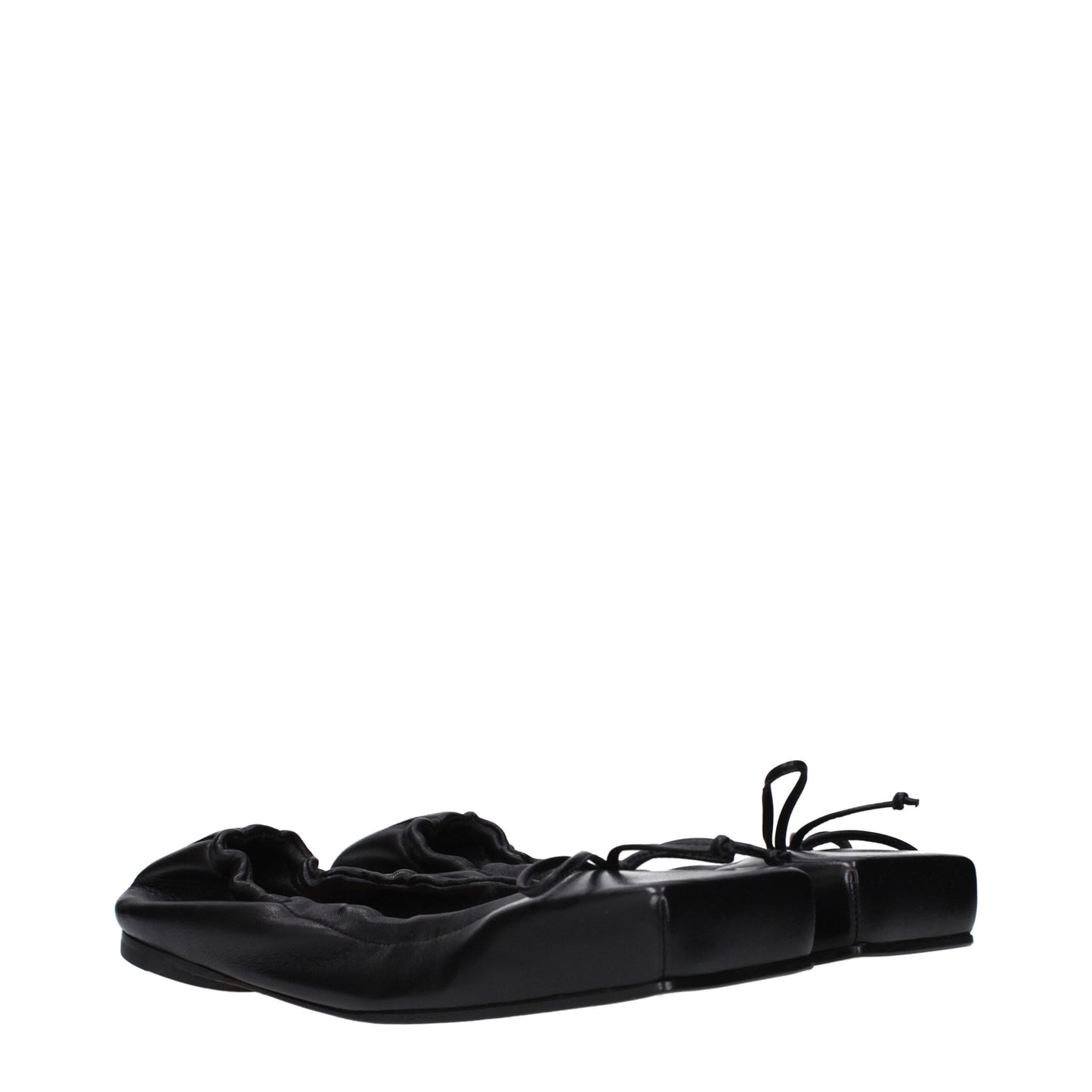 Jacquemus Black Leather Ballet Flat