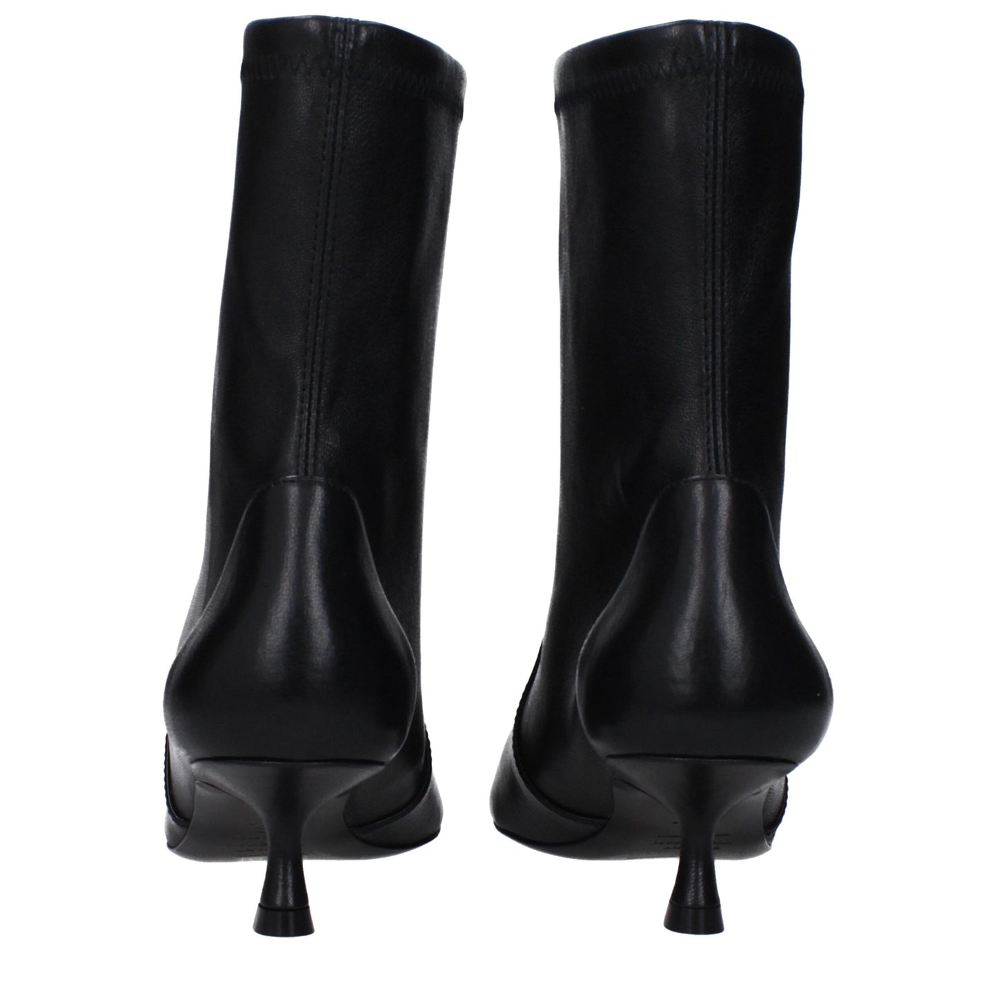 Stuart Weitzman Black Leather Ankle