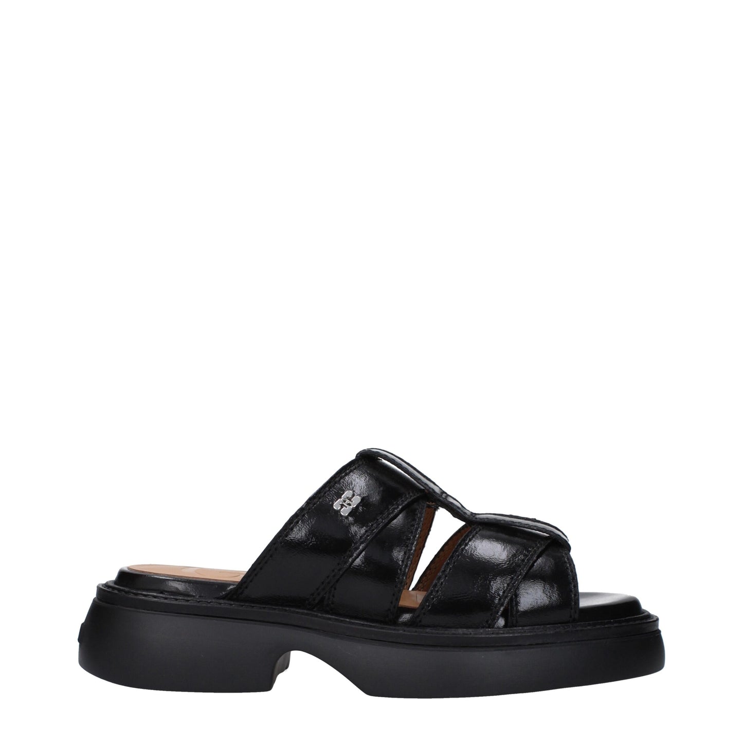 Ganni Black Fabric Slipper