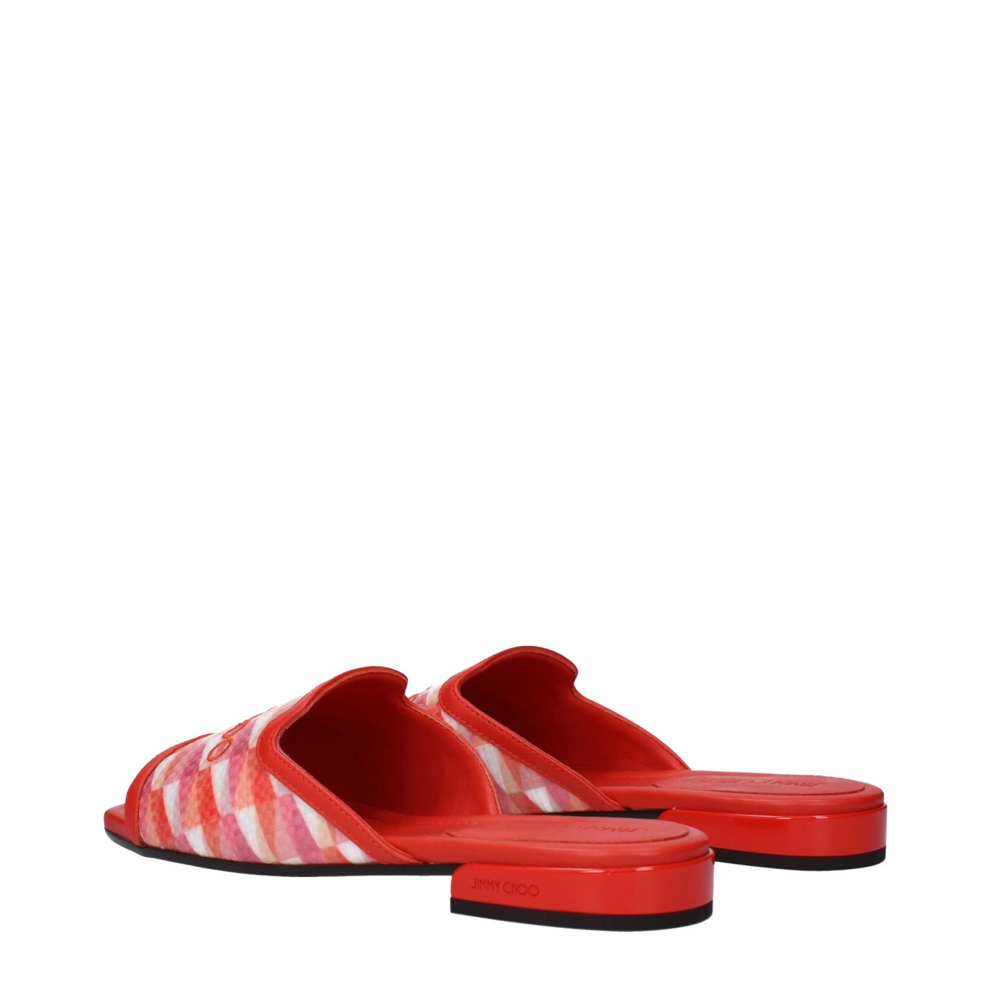 Jimmy Choo Orange Fabric Slipper