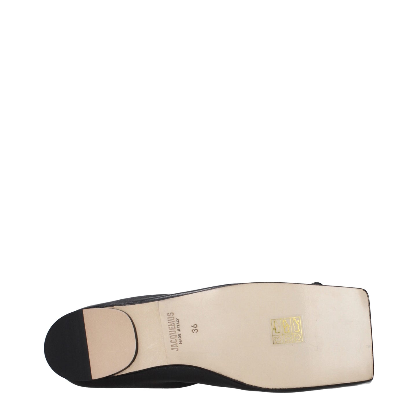 Jacquemus Black Leather Ballet Flat