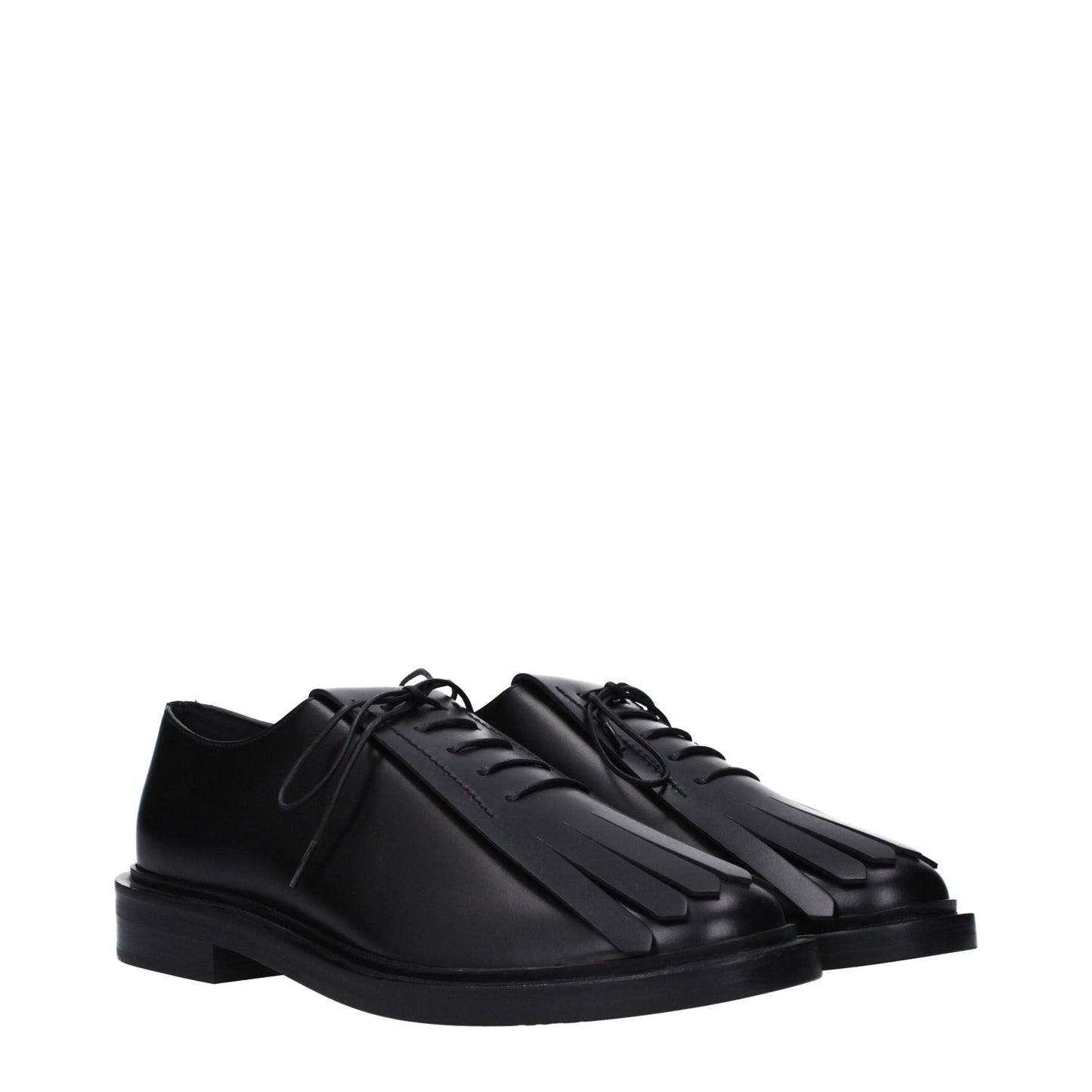 Max Mara Black Leather Oxfords And Derby