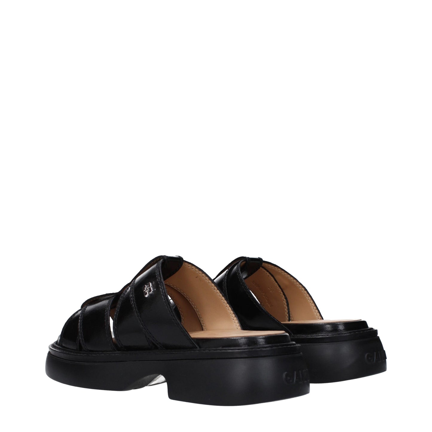 Ganni Black Fabric Slipper