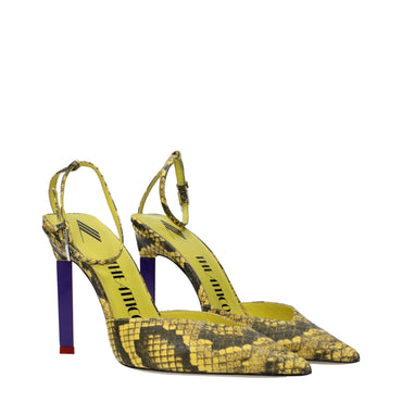 The Attico Yellow Leather Sandal