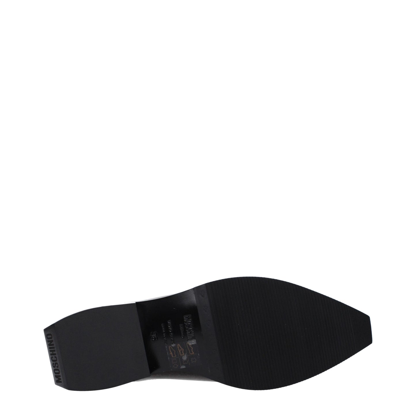 Moschino Black Leather Mules