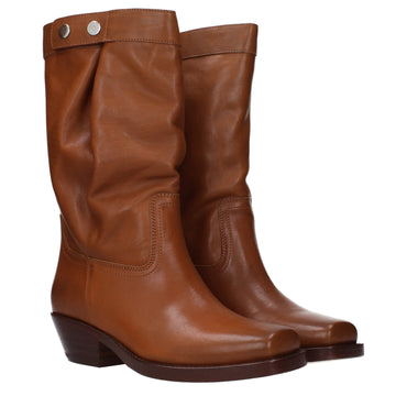 Isabel Marant Brown Leather Ankle