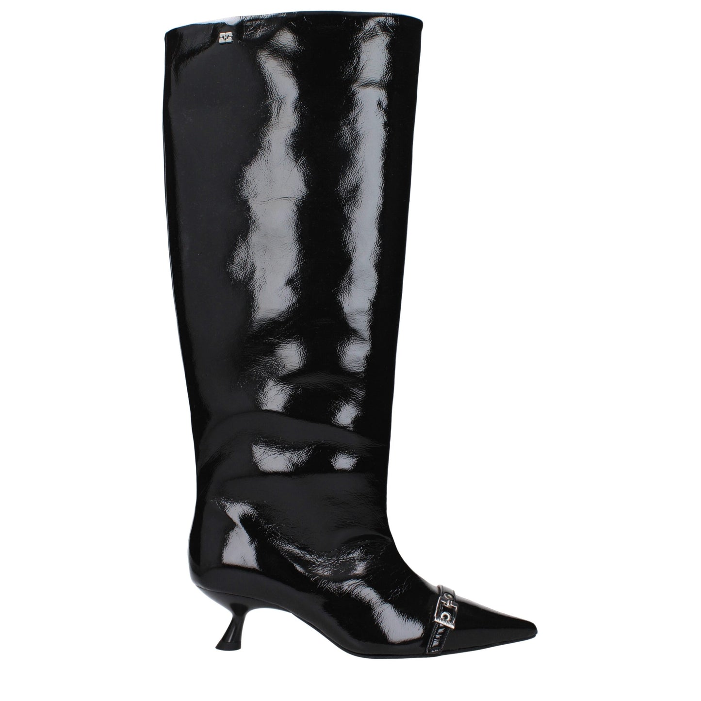 Ganni Black Leather Boot