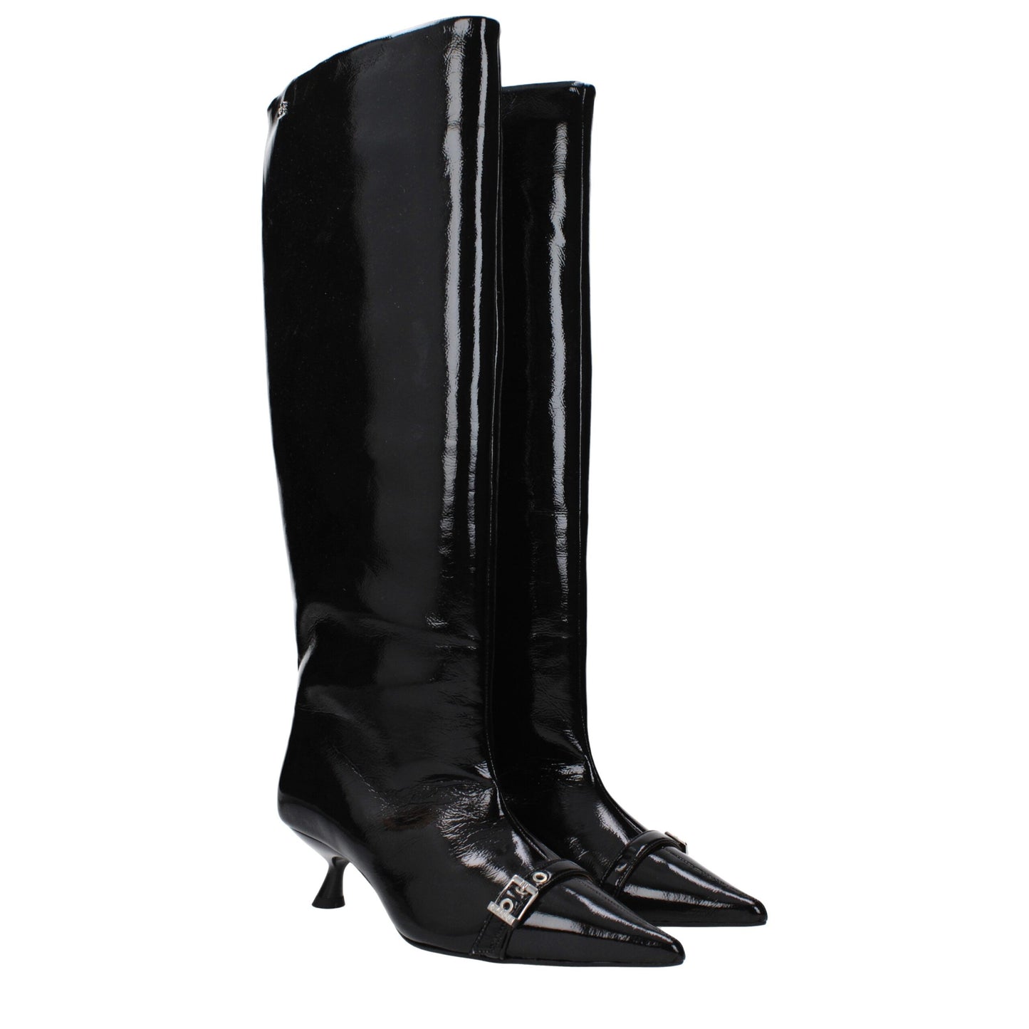 Ganni Black Leather Boot