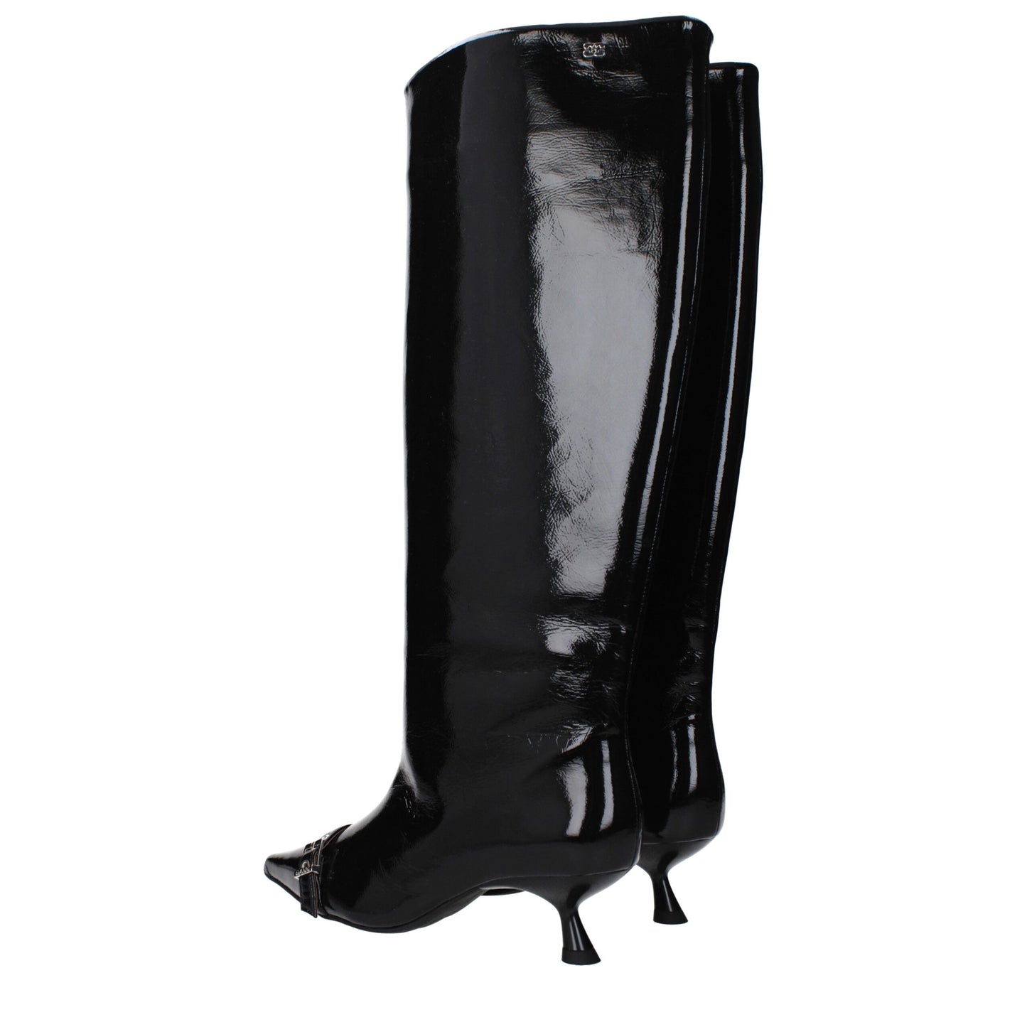 Ganni Black Leather Boot