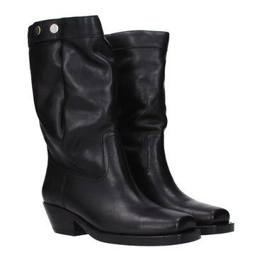 Isabel Marant Black Leather Ankle