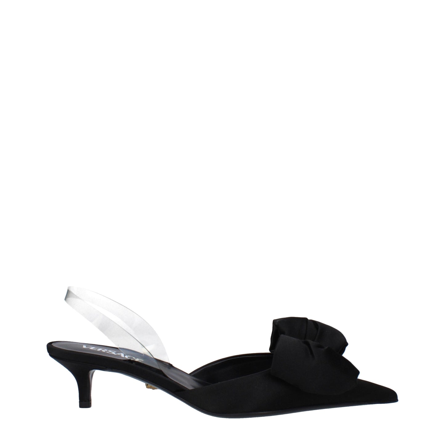 Versace Black Satin Sandal