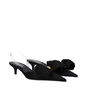 Versace Black Satin Sandal