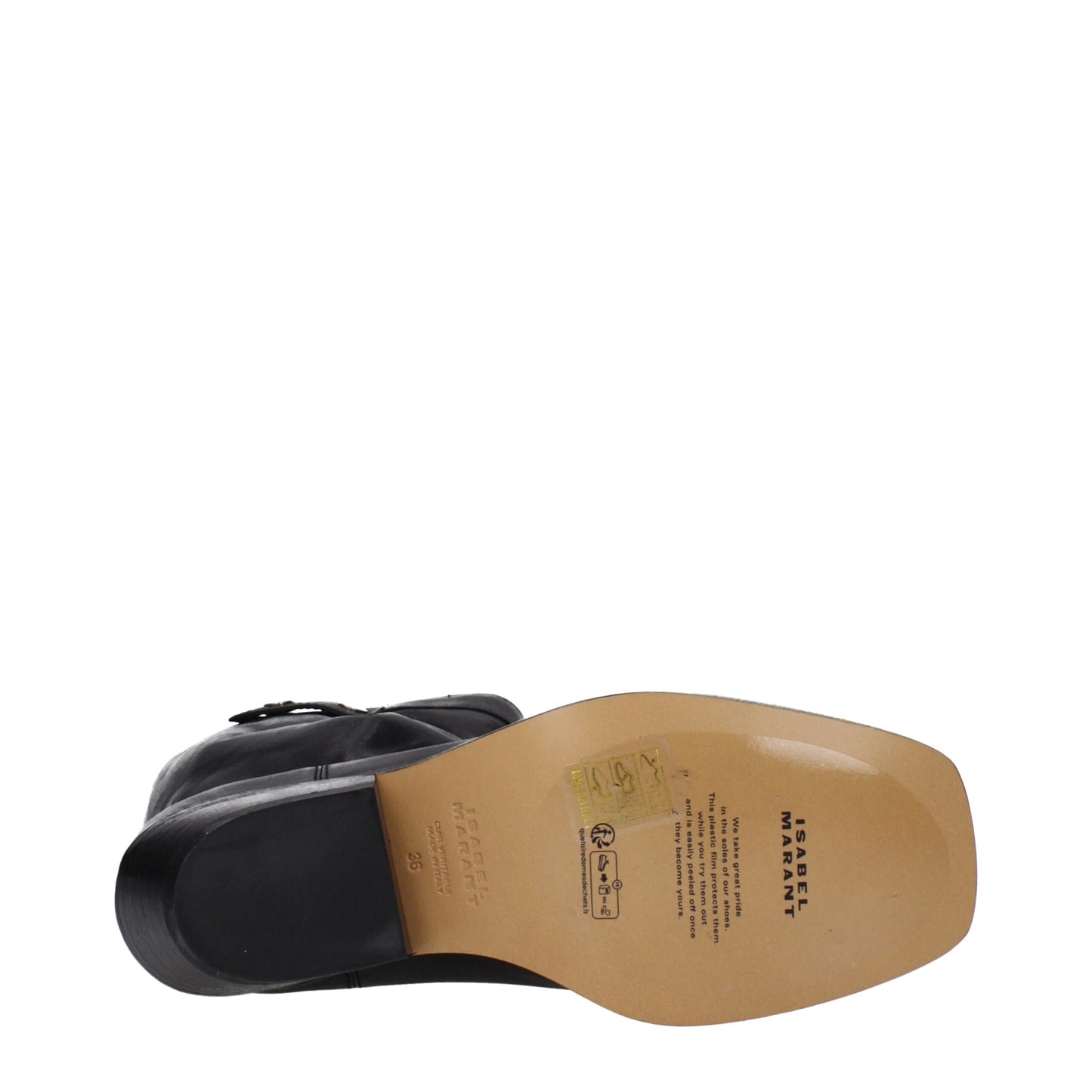 Isabel Marant Black Leather Ankle