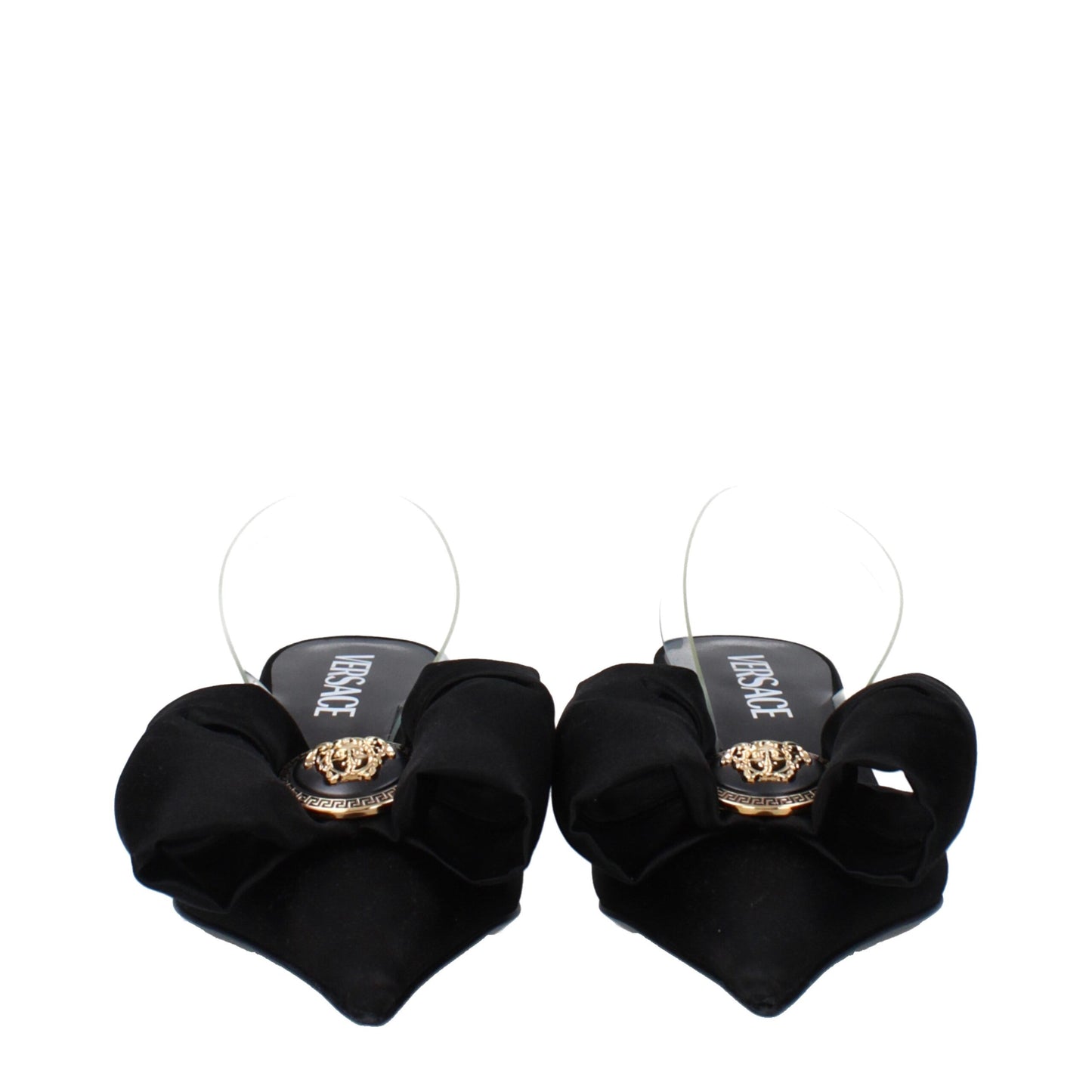 Versace Black Satin Sandal