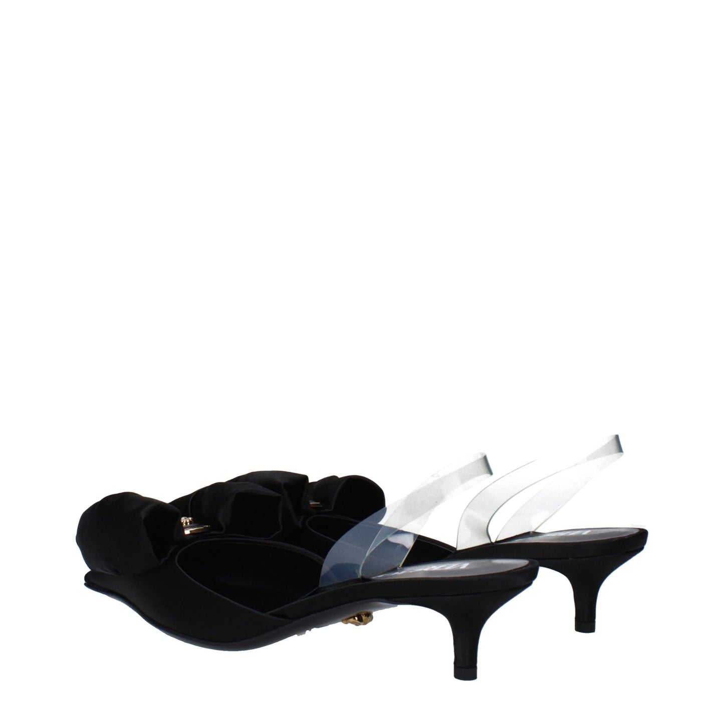 Versace Black Satin Sandal