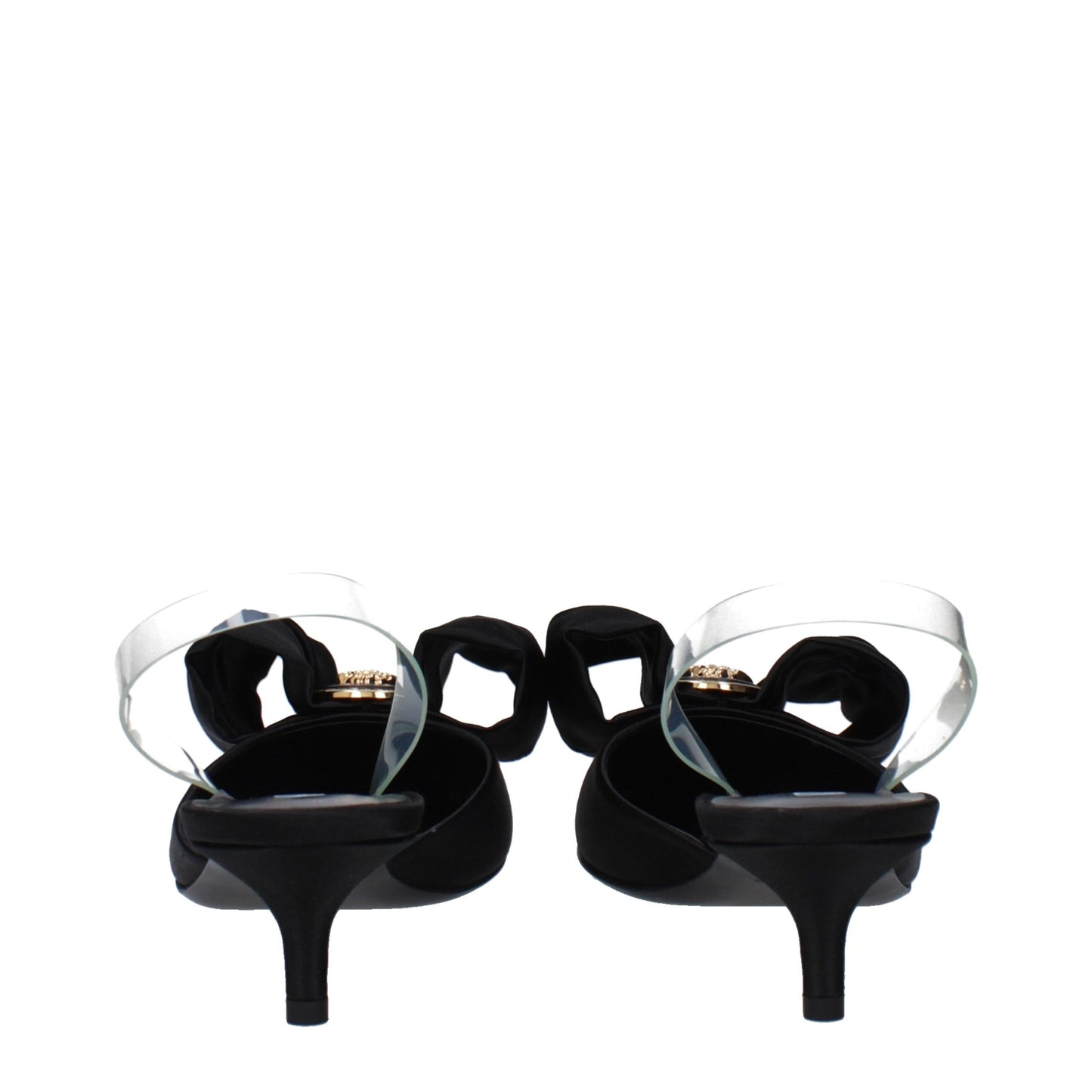 Versace Black Satin Sandal
