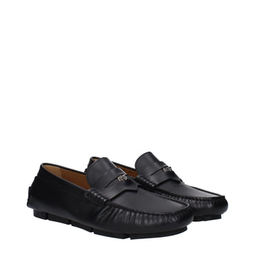 Versace Black Leather Loafer