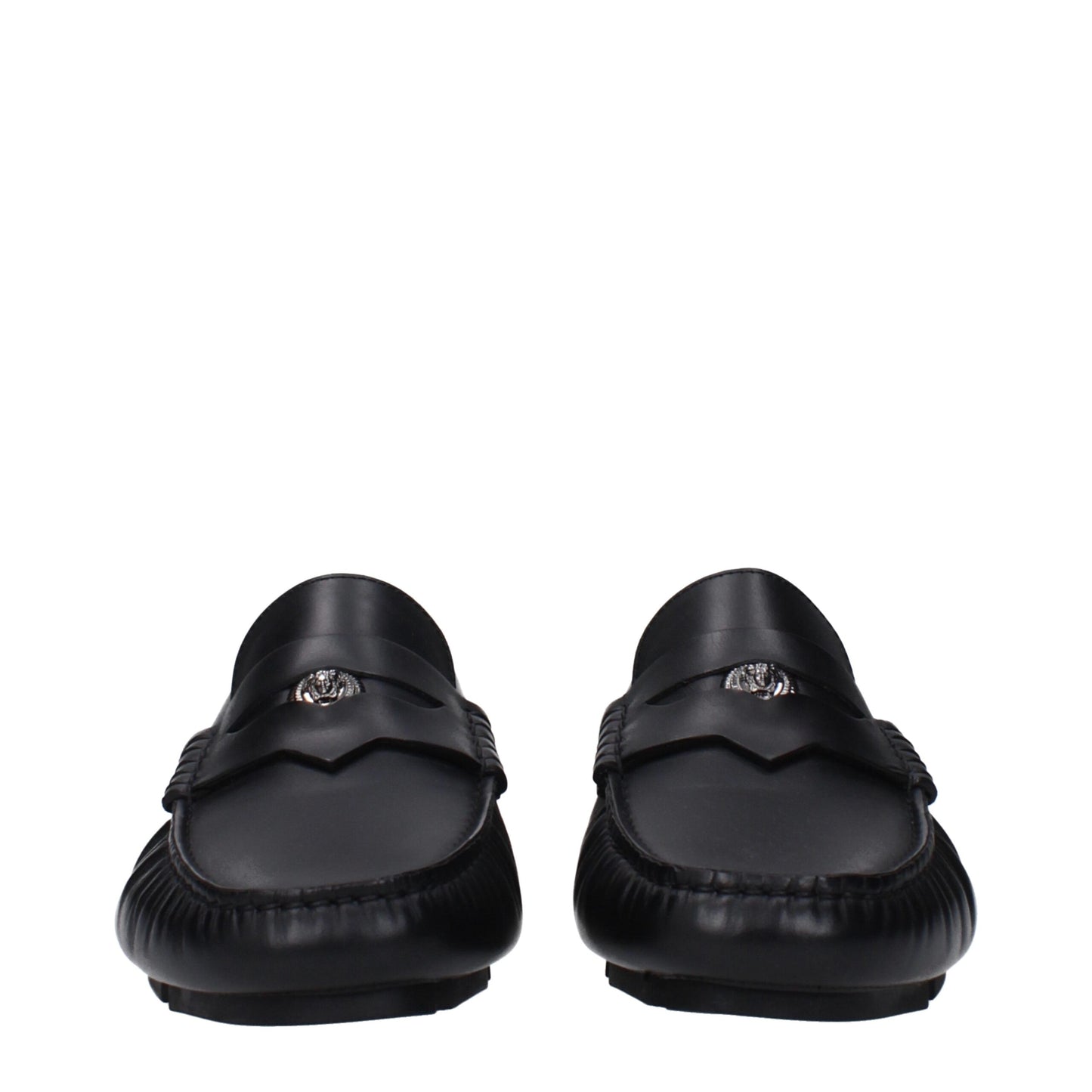 Versace Black Leather Loafer