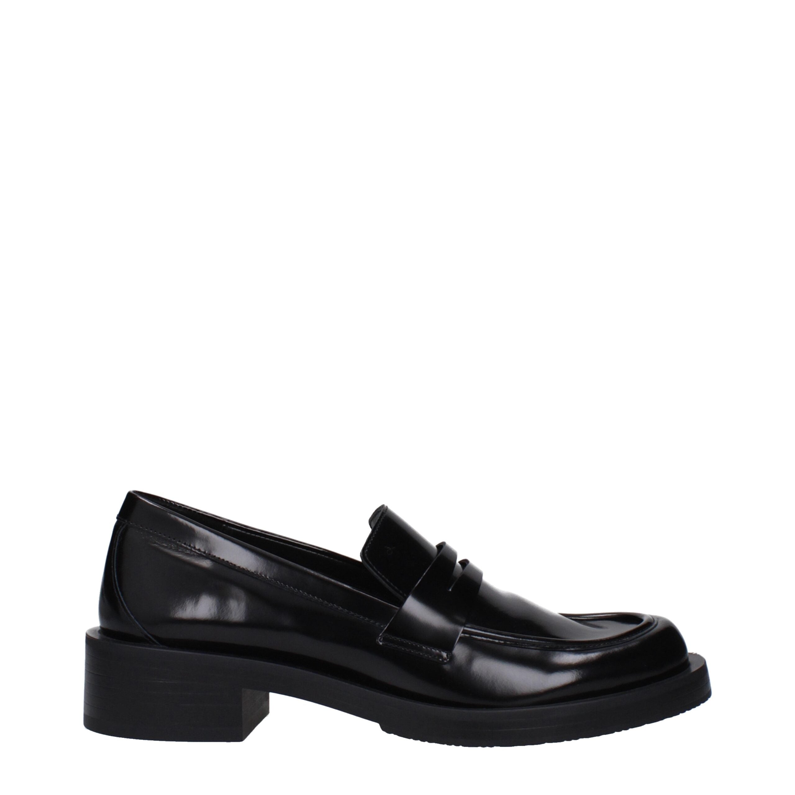 Stuart Weitzman Black Leather Loafer