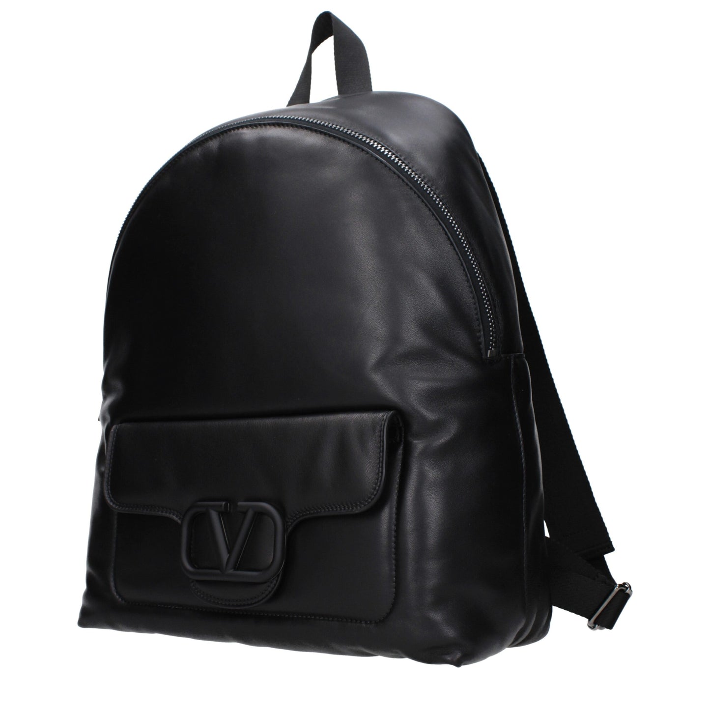 Valentino Garavani Black Leather Backpack