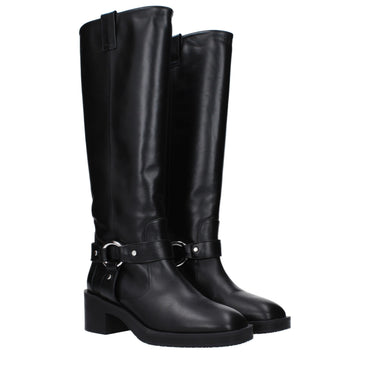 Stuart Weitzman Black Leather Boot