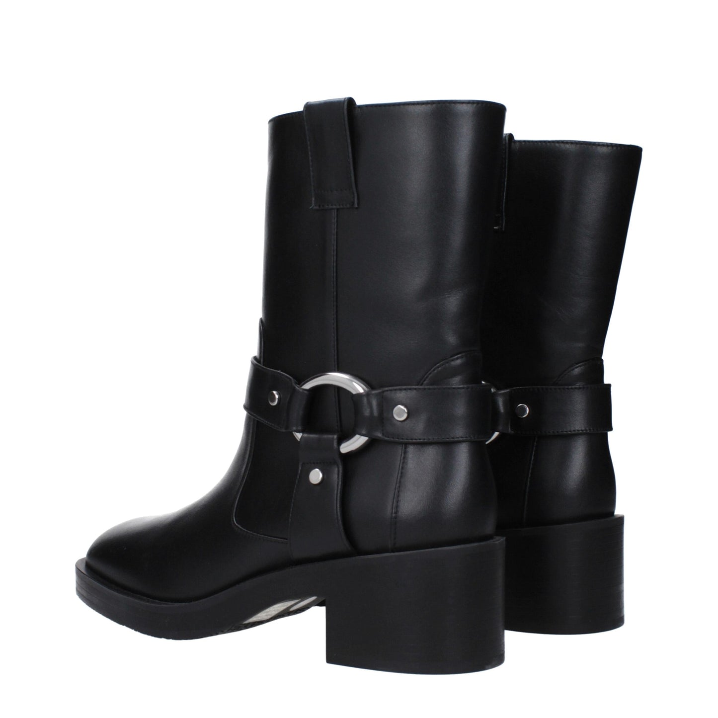 Stuart Weitzman Black Leather Ankle