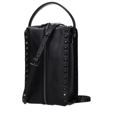 Valentino Garavani Black Leather Clutch Bag