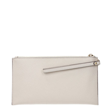 Michael Kors Beige Leather Clutch Bag