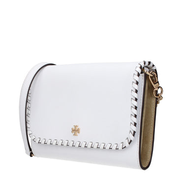 Tory Burch White Leather Clutch Bag