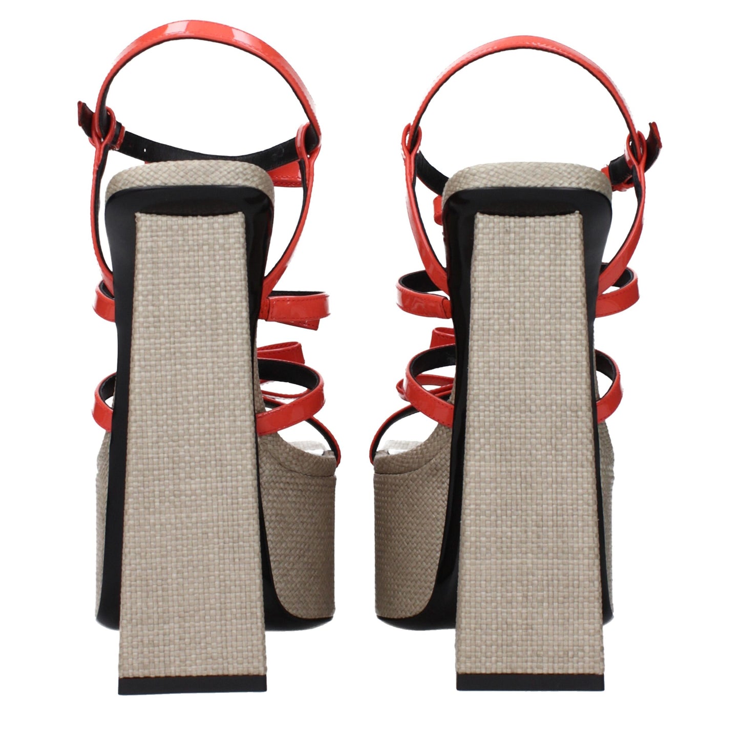 Versace Orange Leather Sandal