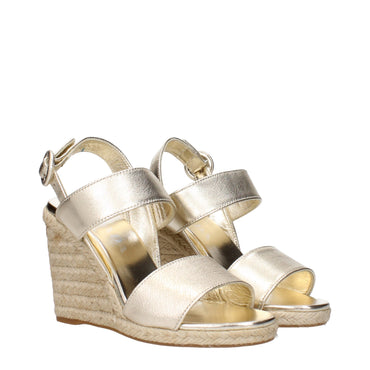 Prada Gold Leather Wedge
