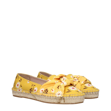 Miu Miu Yellow Fabric Espadrille