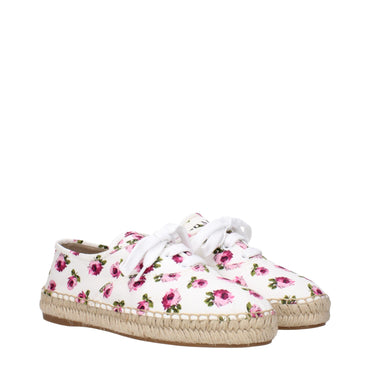 Prada White Fabric Espadrille