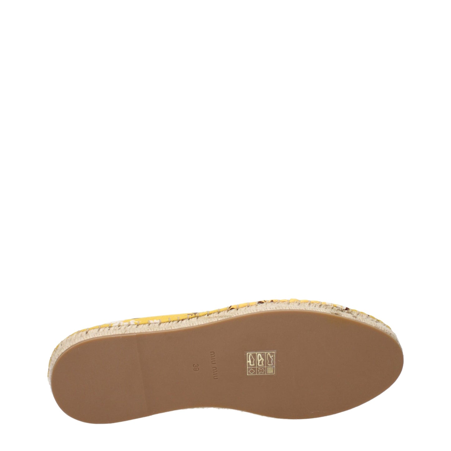 Miu Miu Yellow Fabric Espadrille