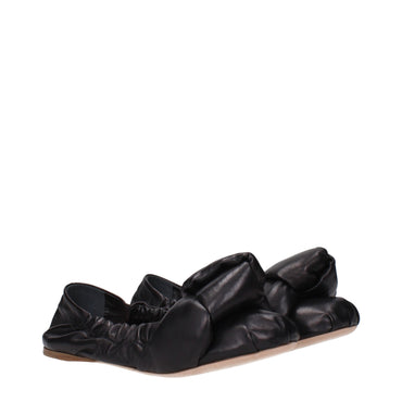 Miu Miu Black Leather Ballet Flat