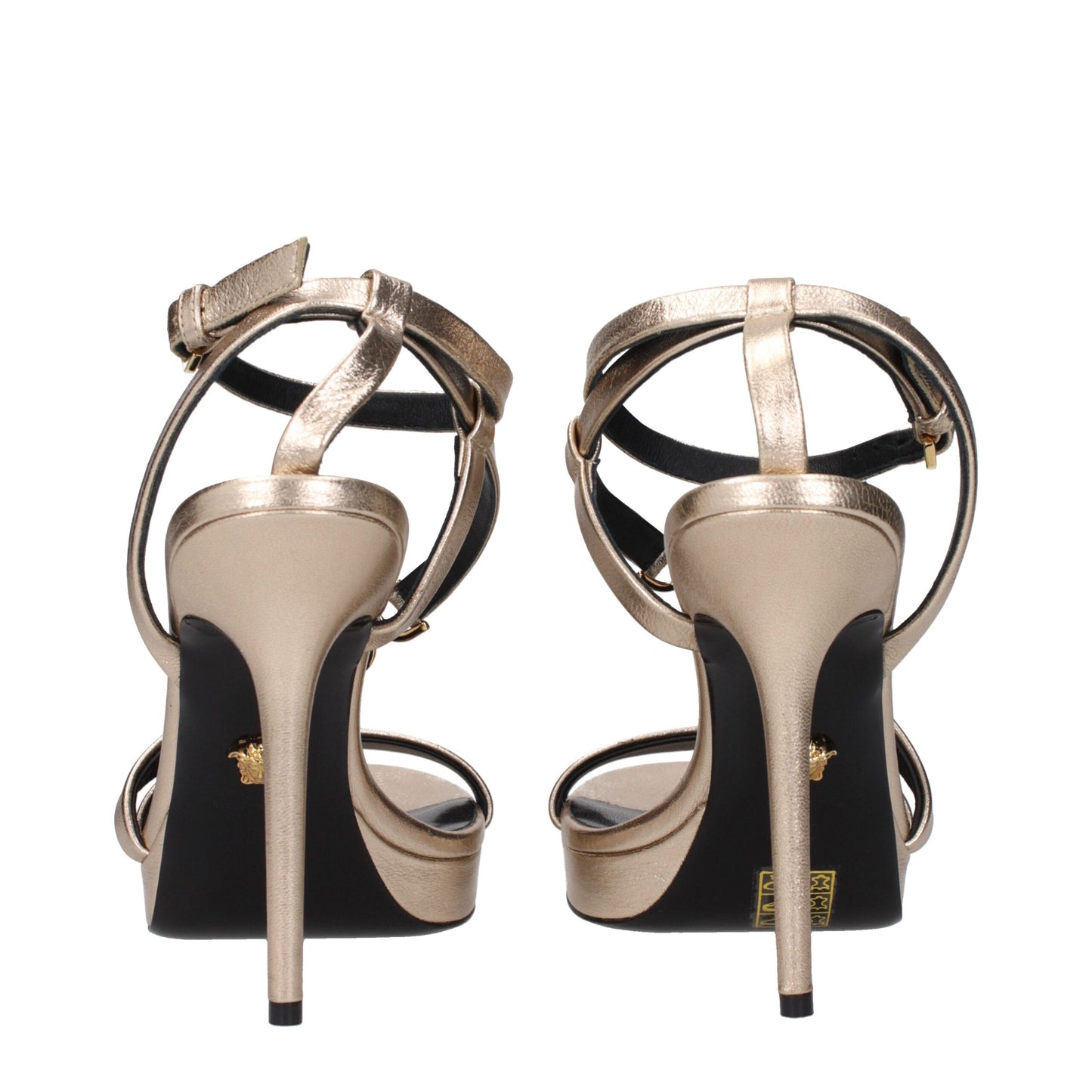 Versace Gold Leather Sandal