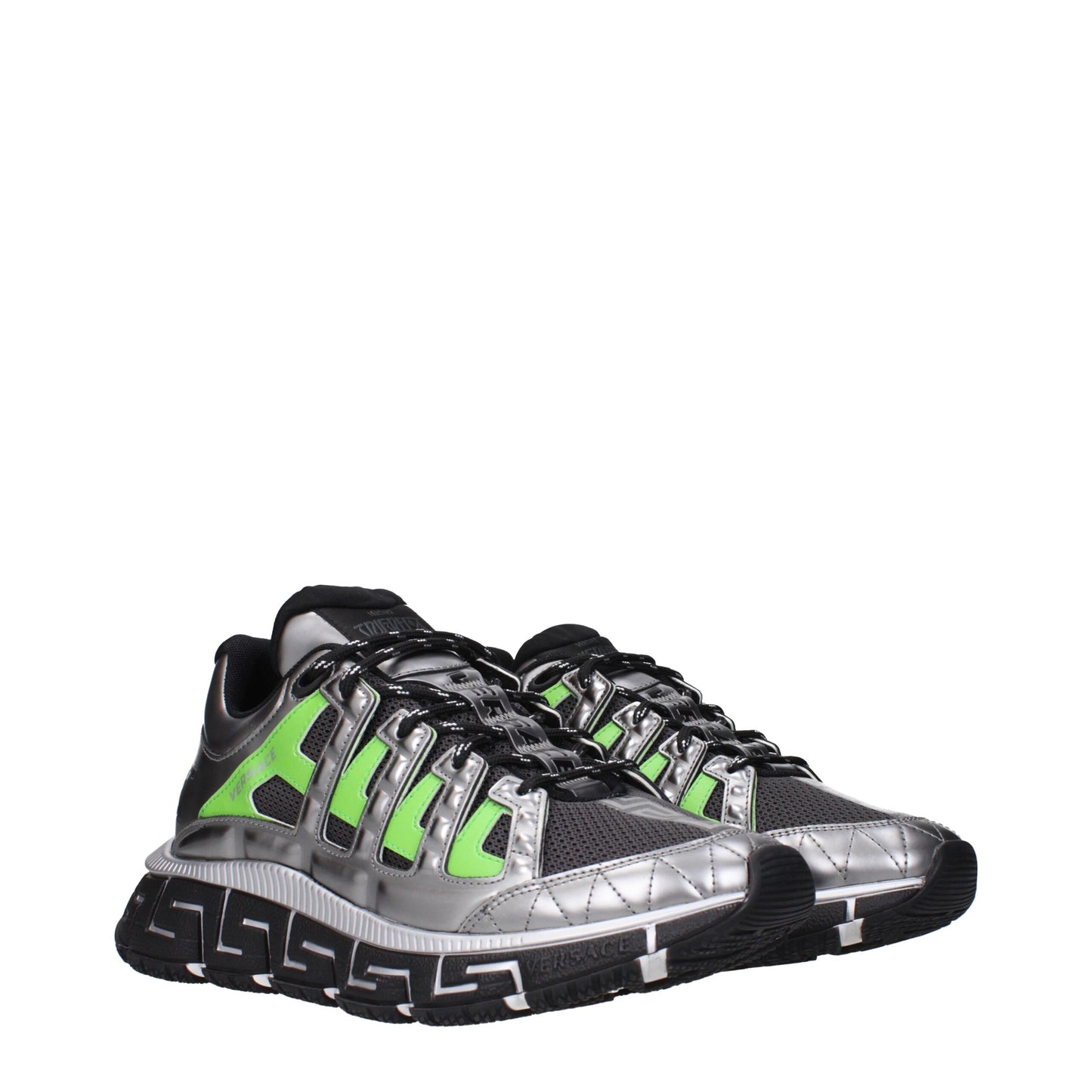 Versace Gray Fabric Sneakers