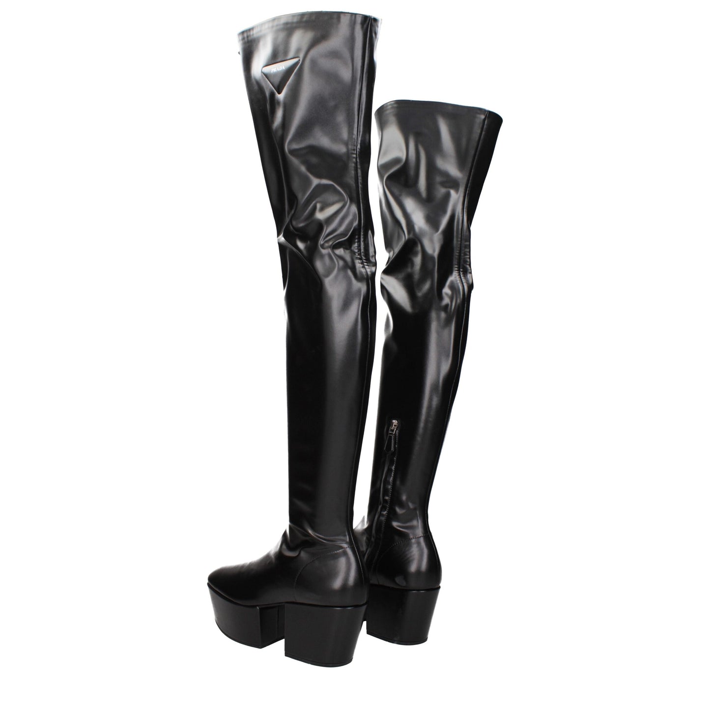 Prada Black Leather Boot