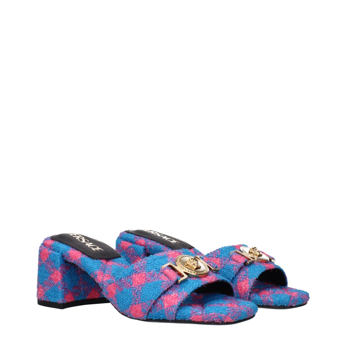 Versace Blue Fabric Sandal