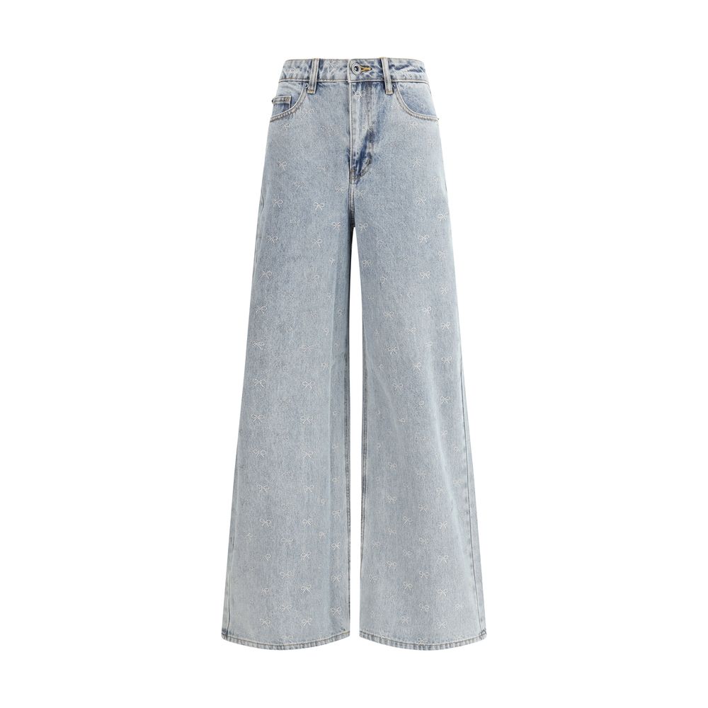 Self-Portrait Bow Diamond Jeans