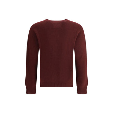 Jil Sander Bordeaux Fleece Wool Sweatshirt