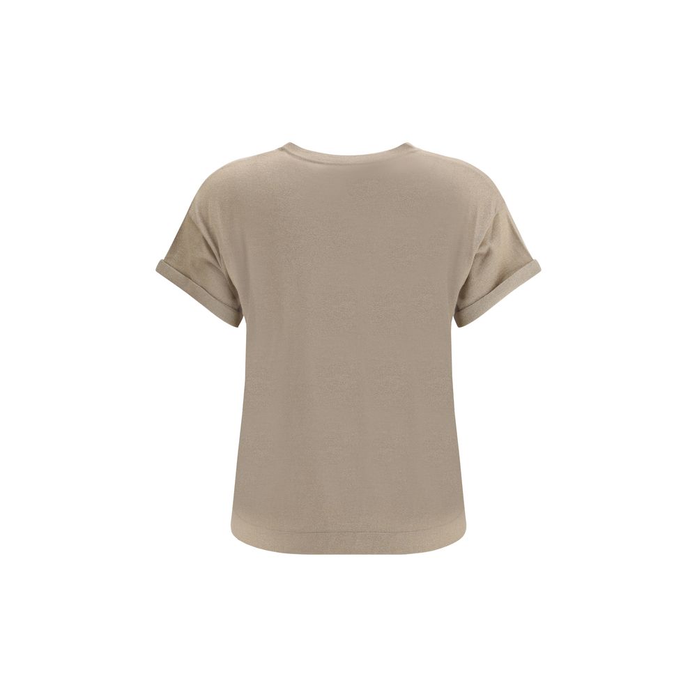 Brunello Cucinelli cashmere glitter T-shirt